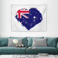 Australia Flag Heart Shape Tapestry, HD Print Wall Art Hanging National