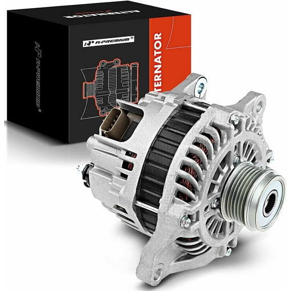 A-Premium Alternator Compatible with Mitsubishi Lancer 2008 2009 2010 2011 2012 2013 2014 2015 L4 2.0L, 12V 135Amp Clockwise 6-Groove Pulley, Replace# 1800A155, A003TL0081