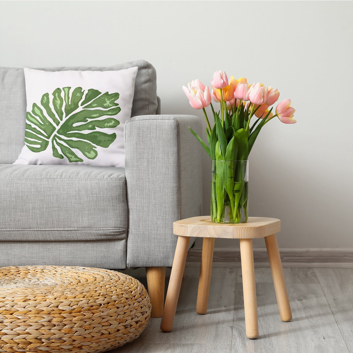 26" x 26" Simply Daisy Big Leaf Decorative Throw Pillow