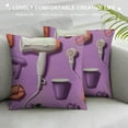 thumbnail image 3 of Nawypu  Corduroy Throw Pillow Covers Cushion Covers for Sofa Bed Stylish Decor Super Soft Throw Pillow Case/Nurse Pattern Purple, 3 of 5