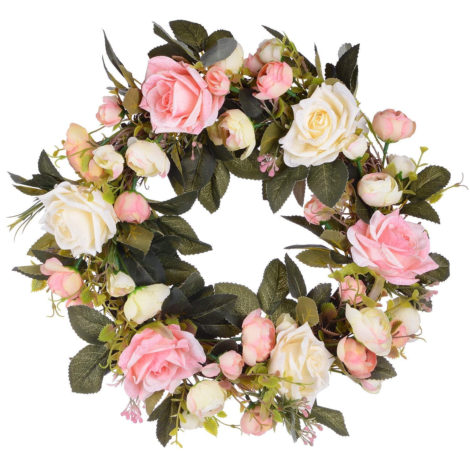 Free Shipping 14 Every Season Champagne Rose Wreath 16 20 inch