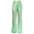 thumbnail image 5 of Sequin Pants Women 2026 Trendy Elastic High Waist Casual Flared Sparkly Pants Clubwear Dancewear, 5 of 6