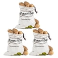 thumbnail image 1 of Reusable Storage Bags – 3 Pack Potato Storage Zipper Sprout Free Cotton Bag - Eco-Friendly Vegetable Storage for Fresh Potato - FREE Gift-Branded Eyeglass Pouch, 1 of 3