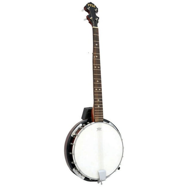 PylePro 5 String Banjo with White Jade Tune Pegs and Rosewood Fretboard