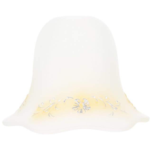 EeaseMX Pantalla de cristal estilo europeo para lámpara de techo (1 pieza, blanca)