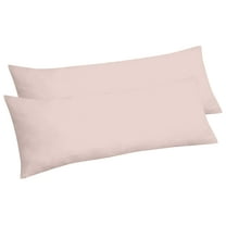 Royale Linens Body Pillow Cover - Double Brushed 1800 Microfiber - 20"x54" with Hidden Zipper Closure - Wrinkle & Fade Resistant - Super Soft Body Pillowcase 2 Pack (Pink, Pack of 2)