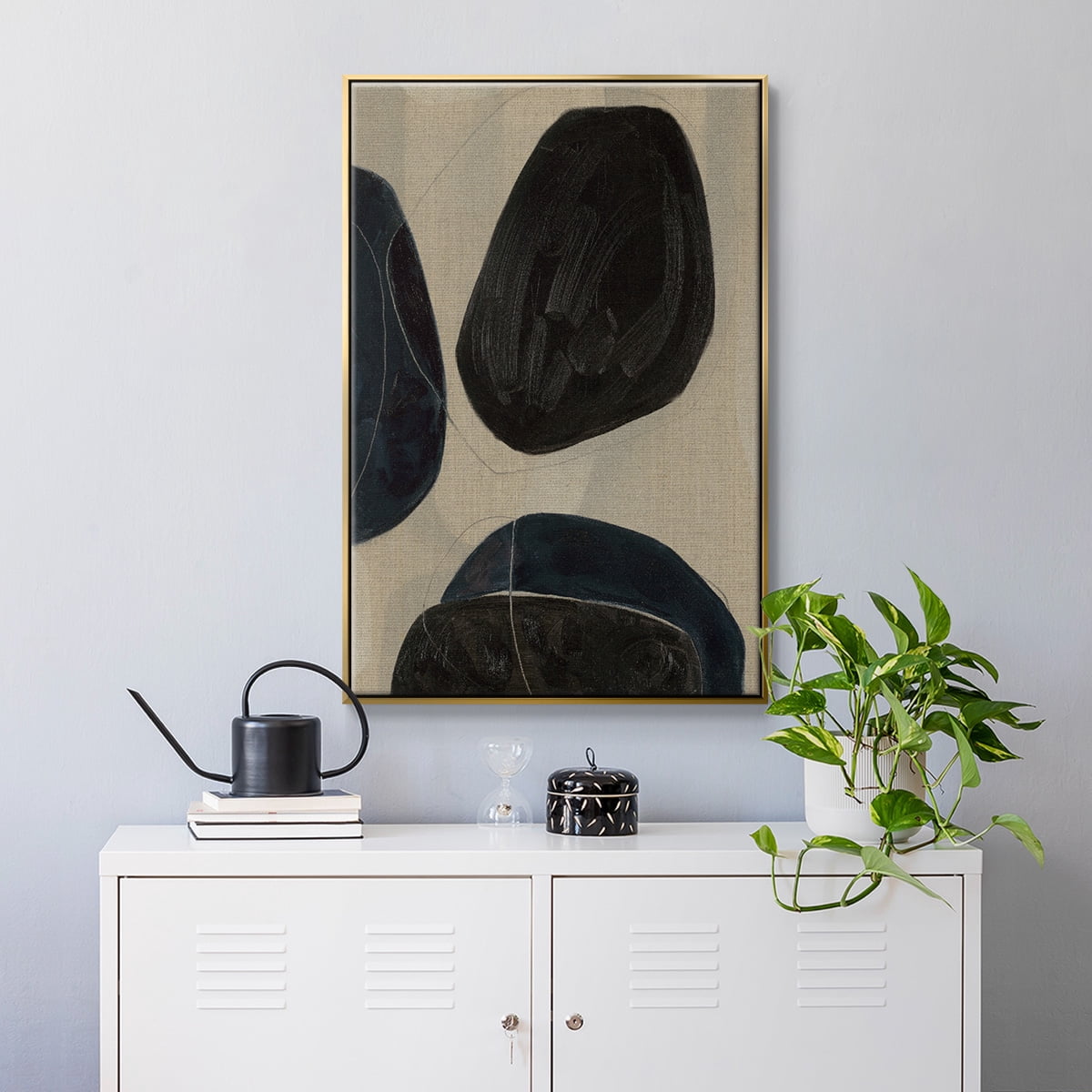 Gravity II Framed Premium Gallery Wrapped Canvas - Ready to Hang - 17 x 25 - Gold Floating Frame