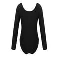 thumbnail image 2 of TiaoBug Girls Long Sleeve Ballet Dance Leotard One Piece Gymnastics Jumpsuit Unitard 3-12 Black 6, 2 of 5