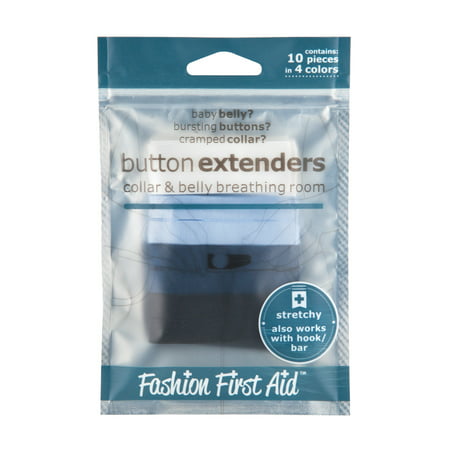 Fashion First Aid Button Extenders: Collar & Belly Breathing Room, 4 Colors, Value 10