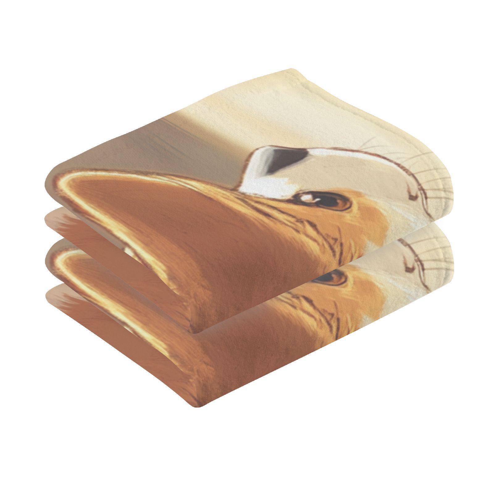Cute Corgi Hand Towels Cotton Bath Towels Large Face Towels Absorbent for Bathroom 2 Packs