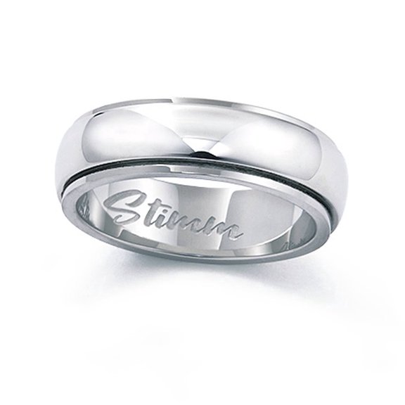 Stimm Fidget Spinner Ring, Anxiety Relief, 316L Stainless Steel, Unisex