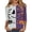 Gray, variant on Womens Halloween Tops Spider Web Pumpkin 3/4 Sleeve Spooky Shirts Ghost Skull Crew Neck Funny Blouses, S
