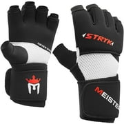 Meister Inner Stryk Gloves w/ EliteGel for Boxing & MMA - Replace Hand Wraps or Striking Training - Black - Medium/Large
