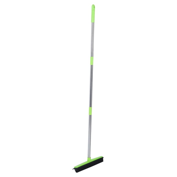 Pet Hair Removal Sweeper Broom, Squeegee Edge Multifunctional Rubber Floor Brush with Telescopic Handle Window Cleaning Sweeper Tools for Carpet Hardwood Tiles
