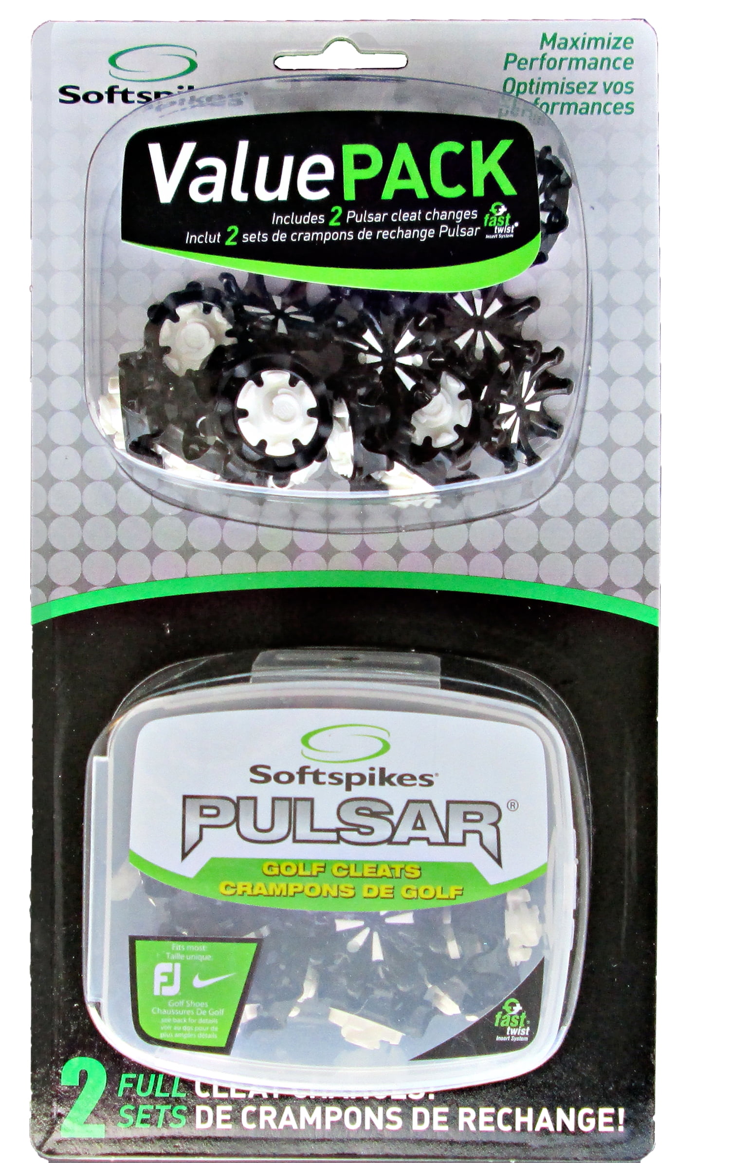 Softspikes Pulsar Fast Twist Golf Cleats VALUE PACK 2 sets of spikes