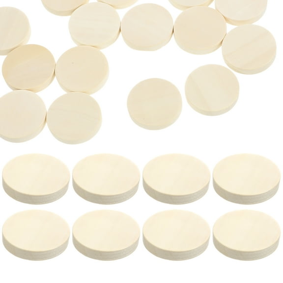 WEUVEB Wooden Bases for Figures, 50 Pieces Khaki, and Versatile Craft Supplies for Use