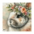 thumbnail image 4 of Acheng Rabbit Floral Crown Square Tablecloth Waterproof 100% Polyester Easter 40*40, 4 of 8