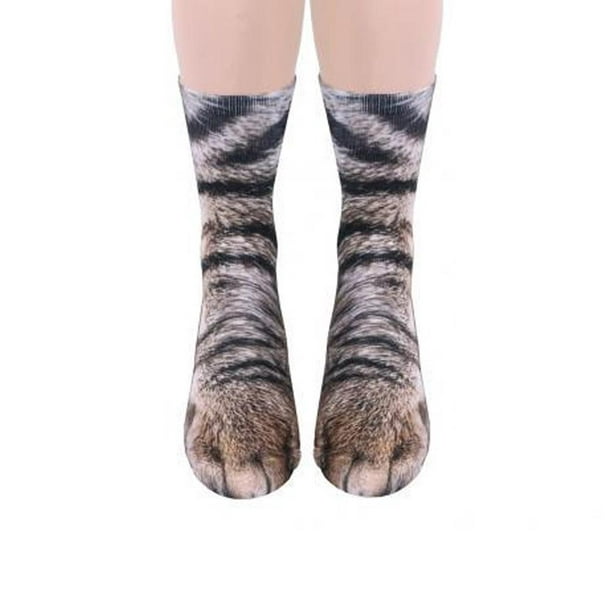 Funny Animal Paw Socks,Funny 3D Print Animal Socks Crazy Cat Tiger Dog Paw  Socks,Novelty Socks Paw Socks for Men Women Kids V9C8 