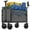 grey, variant on Foldable trolley, equipped with wheels, with a load capacity of 220 pounds, a sturdy and durable mini foldable portable van with adjustable handles