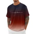 thumbnail image 2 of Funny T Shirts for Men Big and Tall Fashion Loose Fit Crewneck Holiday Tee Tops Athletic Running Gym Workout Short Sleeve Tee Shirts for Men, 2 of 5
