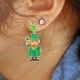 thumbnail image 4 of KAKOWELY 1 par de pendientes del Día de San Patricio, pendientes decorativos, pendientes de trébol de cuatro hojas, pendientes de elfo, 4 of 5