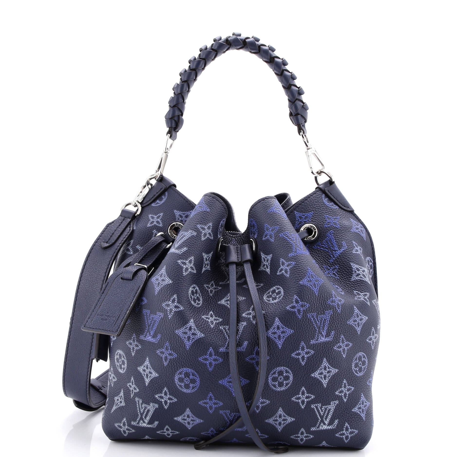 Pre-Owned Louis Vuitton Muria Bucket Bag Flight Mode Mahina Leather By Rebag