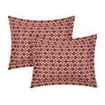 thumbnail image 4 of Chic Home Gabi 4-Piece Reversible Geometric Duvet Cover Set, Queen, Brick, 4 of 6