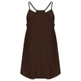 thumbnail image 5 of Summer Saving Wycnly Womens Tank Tops Loose Flowy Swing Spaghetti Strap Vest Camisole Tops Summer Fashion Solid Crewneck Sleeveless Shirts Blouse Coffee s, 5 of 6