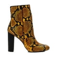 thumbnail image 2 of Aqua Women's Yellow Leather Soren Block Heel Booties, 2 of 2