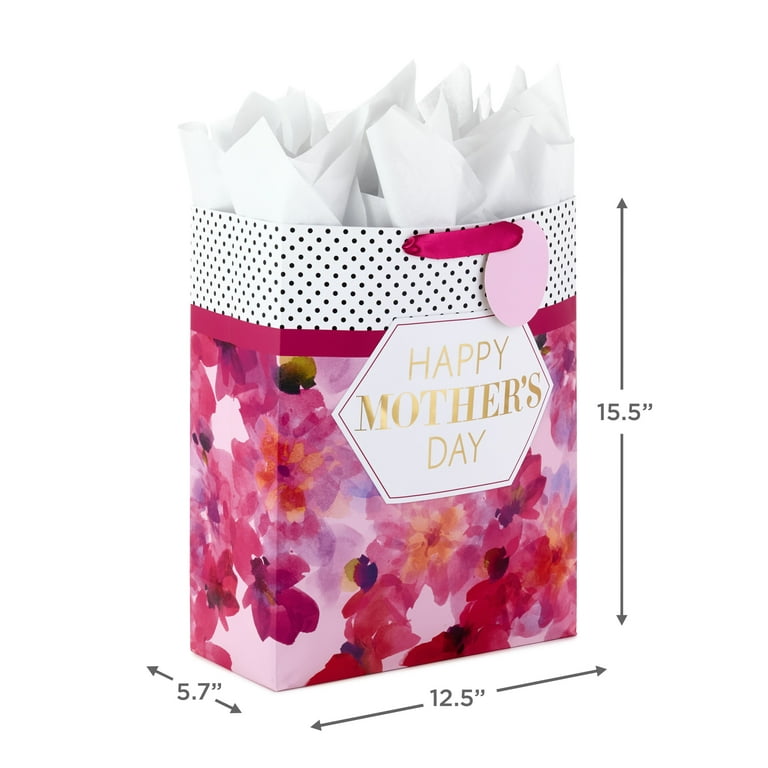 Hallmark Large Gift Bag with Tissue Paper (Red Foil Dots)