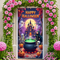 thumbnail image 2 of Bannière Décorative Happy Halloween Squelette Design Fantômes Effrayants Maison Hantée pour Décoration des Fêtes Fête Extérieure Célébration, 2 of 5