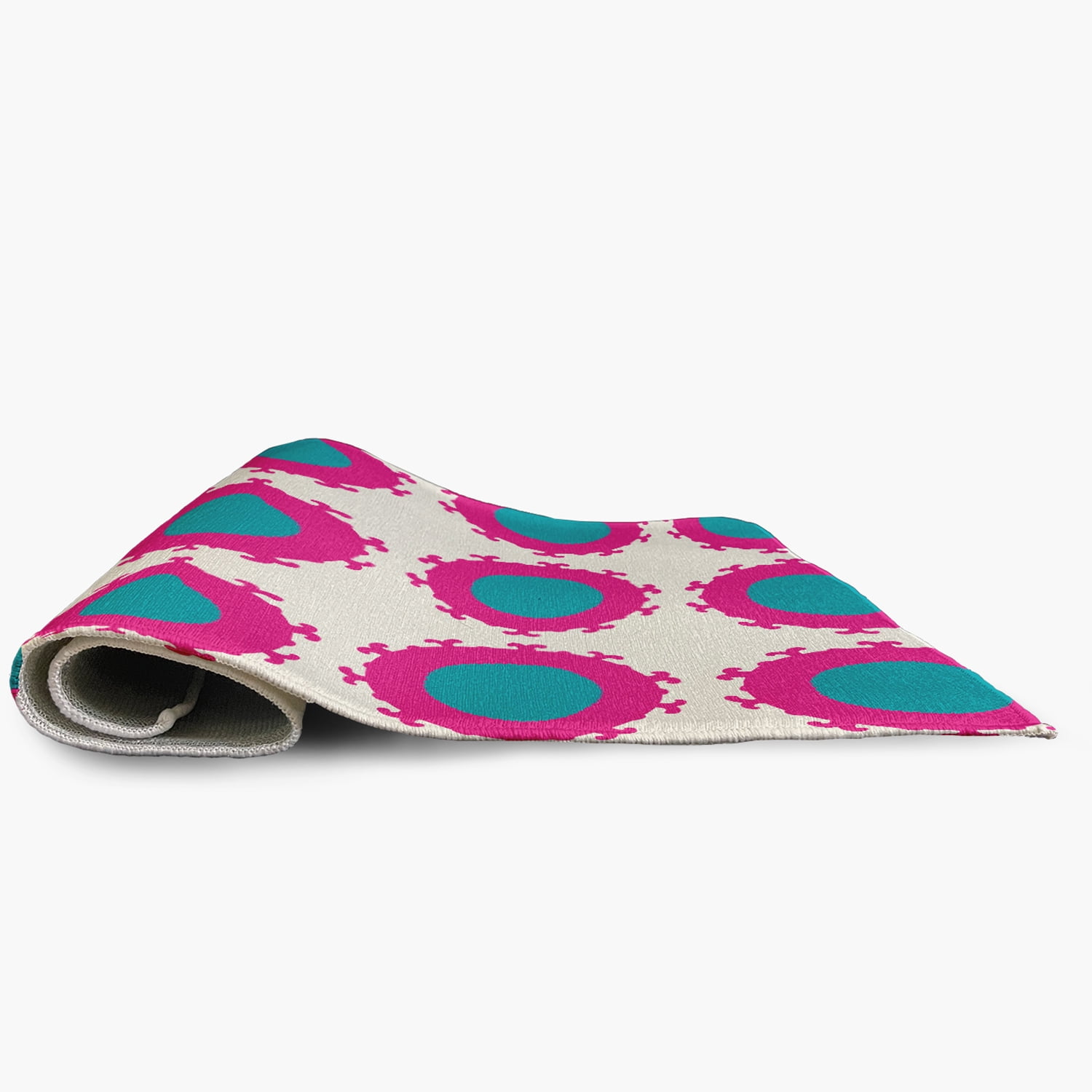Simply Daisy 3' x 5' Explorer Blue Pan Bubbles Spring Chenille Indoor/Outdoor Rug