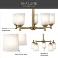 thumbnail image 3 of 43671NBR Kichler Lighting Shailene - 5 light Medium Chandelier - 23.5 inches wide-Natural Brass Finish    -Traditional Installation, 3 of 11
