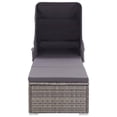 thumbnail image 2 of Benjara Casey Sun Chaise Lounger with Canopy- Cushion- Gray Rattan- 77 Inch, 2 of 6