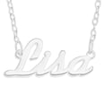 thumbnail image 3 of Lisa - Name Plate Necklace in Solid Real Sterling Silver female Personalized Custom Pendent, 3 of 5