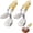 2pcs Yellow, variant on 2026 New Stainless Steel Bear Pancake Griddle Clip, Double Spatula Flipper Stainless Steel Tongs Clamp, 2-in-1 Cute Bear Spatula Tongs with Locking Clip and Extended Handle(2pcs Yellow)