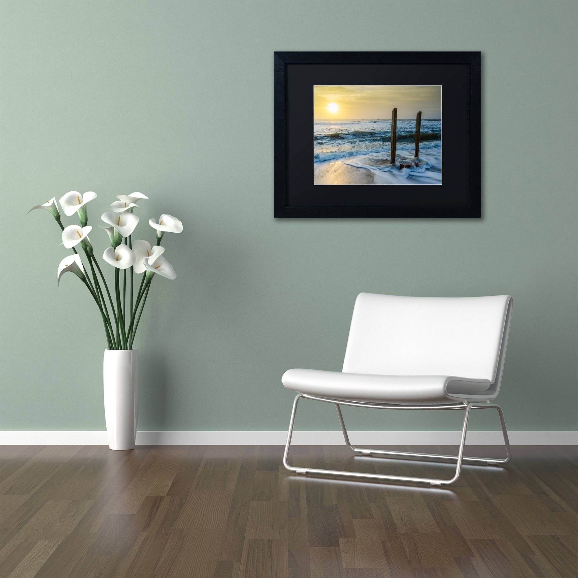 Trademark Fine Art 'Kissed by the Sea' Canvas Art by PIPA Fine Art, Black Matte, Black Frame