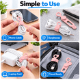 thumbnail image 3 of Flexible Reusable Silicone Cable Ties - Strong Grip No-Slip Design, Fits Cables up to 0.5in Diameter, Durable Cord Management Clips for Electronic Wires, Travel Accessory Easy to Carry, 4*0.5in, D, 3 of 7