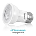 thumbnail image 2 of Luxrite PAR16 LED Dimmable Spot Light Bulb, 5.5W 50W Equivalent 4000K Cool White, 450 Lumens, E26, 6-Pack, 2 of 6