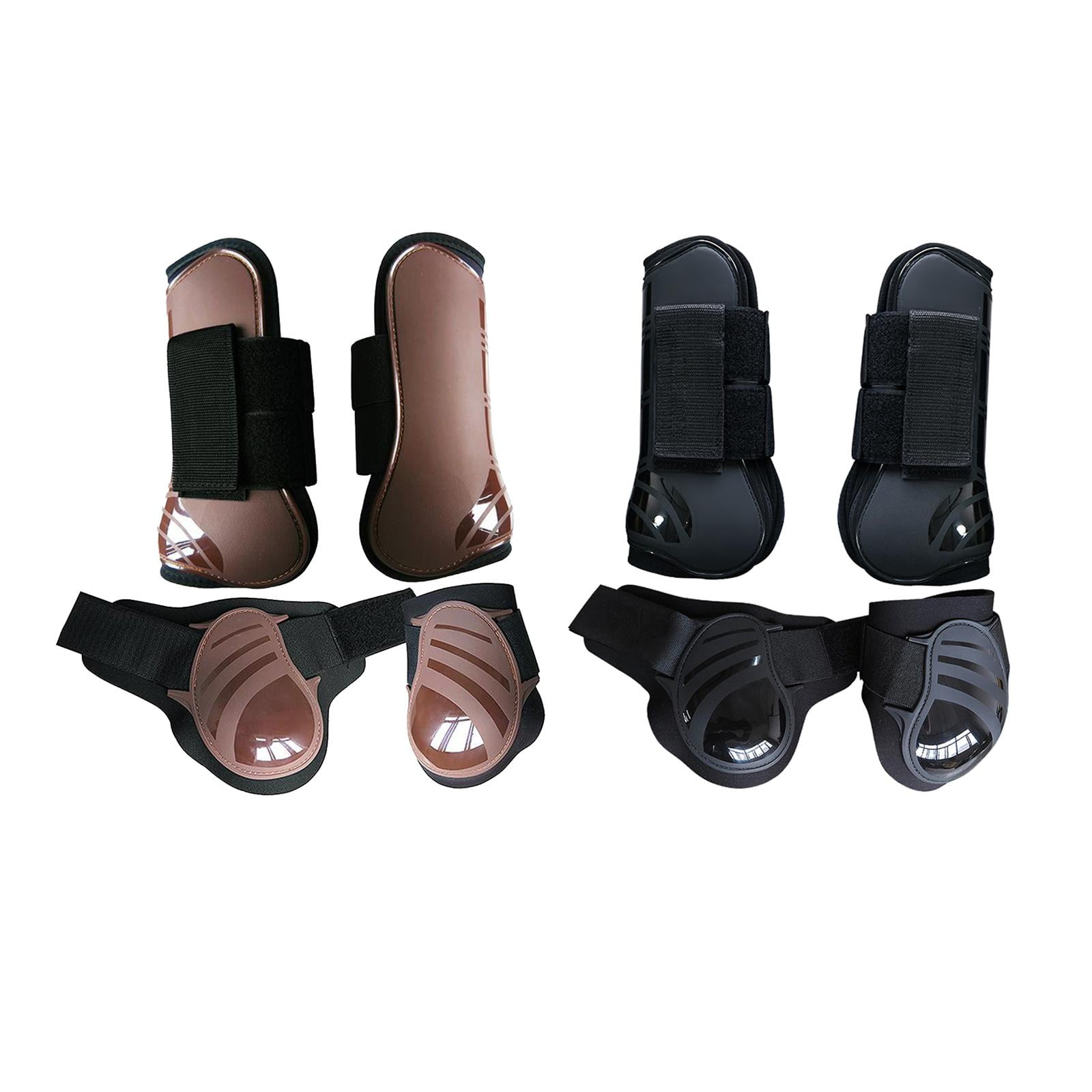jinwen 2 Sets of Riding Horse Leg Tendons Ankle Boots Training PU Leather Protectors Walmart