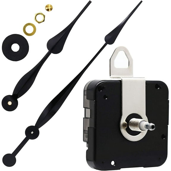 High Torque Long Shaft Clock Movement Mechanism with 12 Inch Long Spade Hands