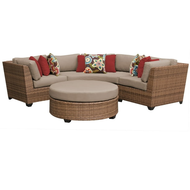 Tuscan 4 Piece Outdoor Wicker Patio Furniture Set 04a ...