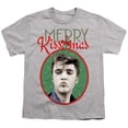 thumbnail image 2 of Elvis Merry Kissmas Kids T Shirt for Youth Boys and Girls, Athletic Heather, Large, 2 of 4