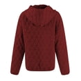 thumbnail image 6 of Yokua Women Quilted Hoodies Casual Long Sleeve Sweatshirts Trendy Lightweight Pullover Tops with Pocket Comfy Fall Clothes, 6 of 8