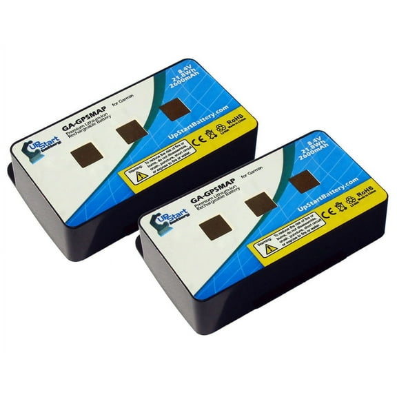 2x Pack - Garmin 011-00955-00 Battery - Replacement for Garmin GPS Battery (2600mAh, 8.4V, Lithium Polymer)