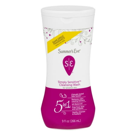 (2 pack) Summer's Eve Simply Sensitive Cleansing Wash, 9.0 Fl