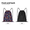 thumbnail image 4 of Bingfone rainbow color Skull mushroom Drawstrings Backpacks Bags for Men Women Gym Drawstrings Bag-Small, 4 of 8