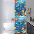 thumbnail image 2 of Ocean Marine Window Privacy Film Life Fish Coral Seagrass Underwater Coastal Decorative Glass Window Film UV Blocking Static Cling Non-Adhesive Sticker Covering for Home Door 17.7 x 78.7 inches, 2 of 7