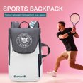 thumbnail image 3 of Holds 3 Rackets Badminton Rackets Bag Large Capacity Tennis Bag Squash Racquet Bag for Tennis/Pickleball/Badminton/Squash Sports, 3 of 6