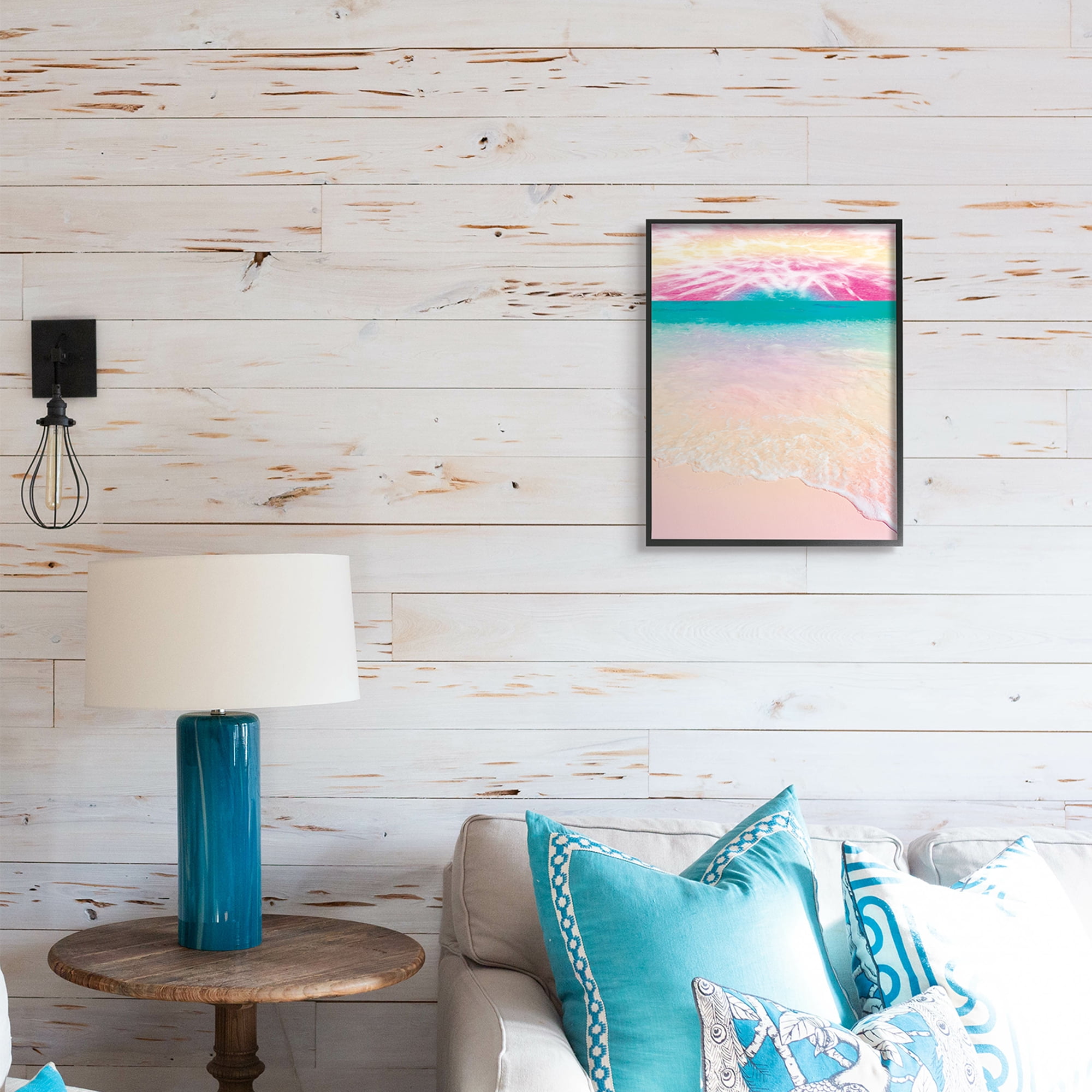 Stupell Industries Tropical Tie Dye Beach Horizon Coastline Landscape,16 x 20,Designed by Arrolynn Weiderhold